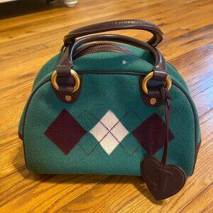 Vintage Juicy Couture 100% cashmere argyle bowler bag!
